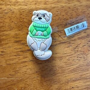 CROCS Otter Charm in Green and White